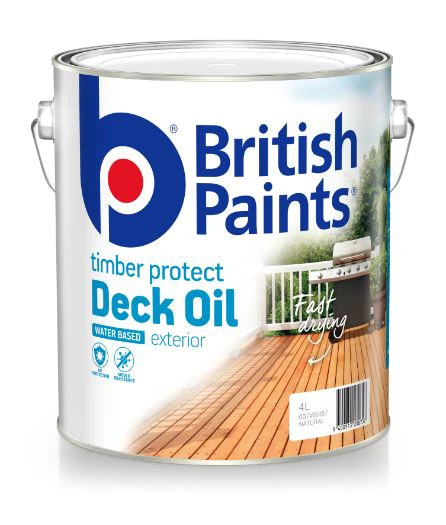 British Paints Natural Water Based Decking Oil | Wood Stain Colour ...